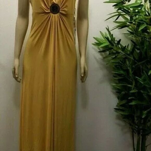 Essentials by A.B.S maxi dress shades of brown 16 - Picture 7 of 7